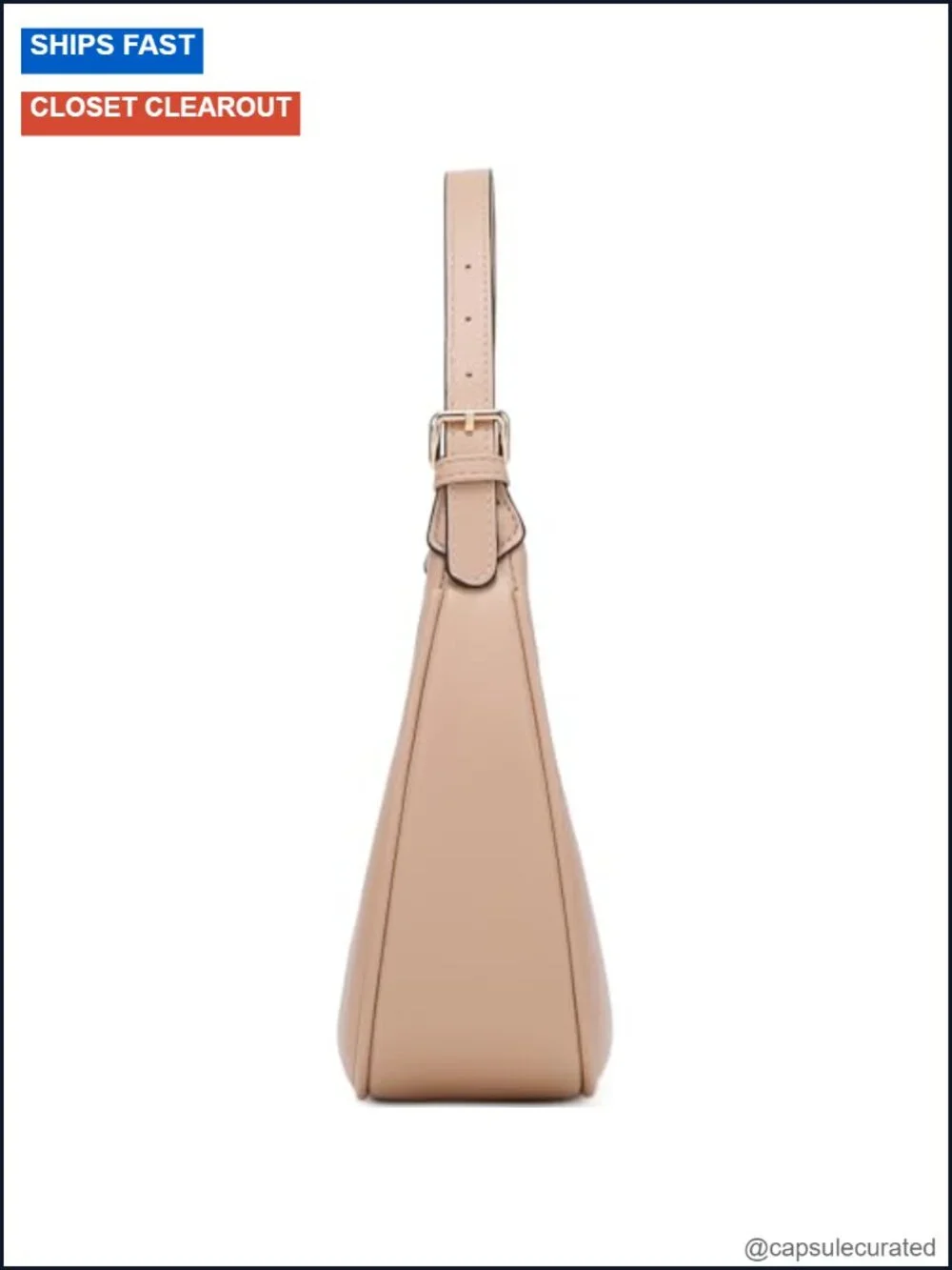 Faux Leather Crescent Hobo Bag for Women Crossbody Shoulder Purse Trendy